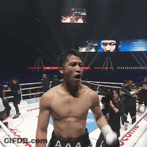 Man In Boxing Ring Wearing Shorts GIF