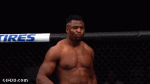 Man In Boxing Ring With Black Sign GIF