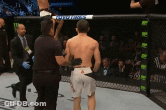 Man In Boxing Ring With Bud Light Banner GIF