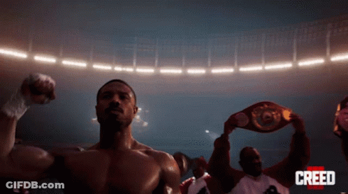 Man In Boxing Ring With Creed GIF