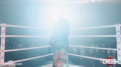 Man In Boxing Ring With Creed GIF