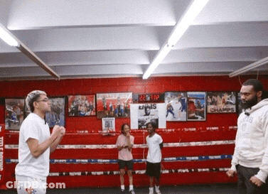 Man In Boxing Ring With Docomo GIF