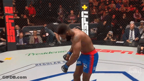 Man In Boxing Ring With ESPN Sign GIF