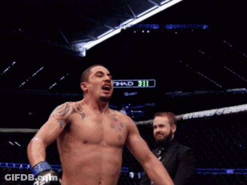 Man In Boxing Ring With Etihad Sign GIF