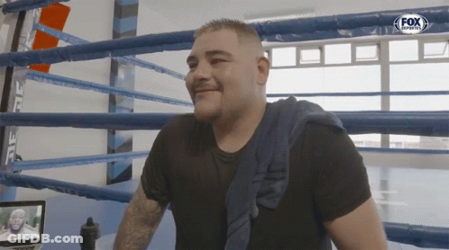 Man In Boxing Ring With Fox Sports Logo GIF