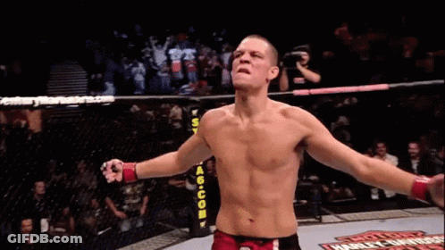 Man In Boxing Ring With Harley Davidson Sign GIF