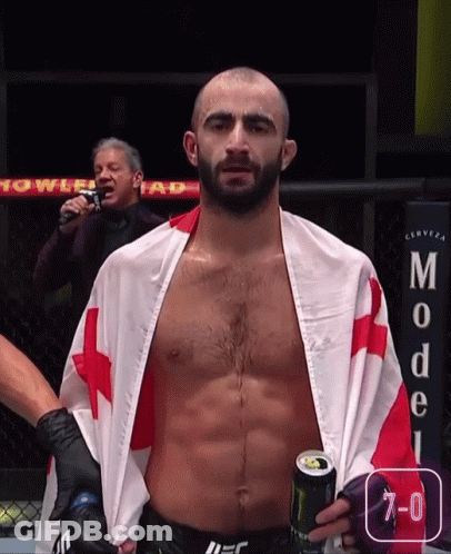 Man In Boxing Ring With Monster Energy Can GIF