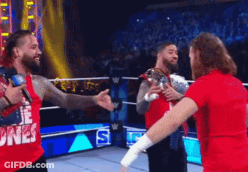 Man In Boxing Ring With Tactical Respirator II Sign GIF