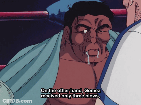 Man In Boxing Ring With Towel Says On The Other Hand Gomez Received Only Three Blows GIF