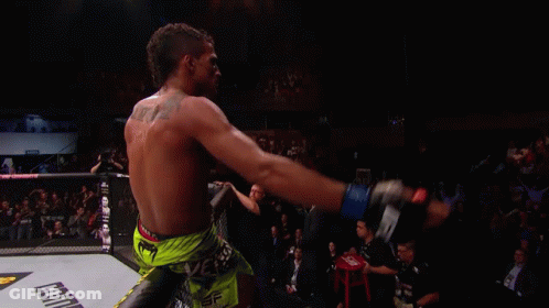 Man In Boxing Ring With UFC GIF