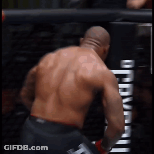 Man In Boxing Ring With UFC GIF