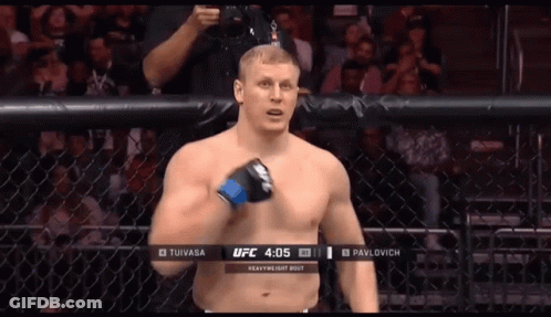 Man In Boxing Ring With UFC Logo GIF