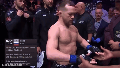Man In Boxing Ring With UFC Logo GIF