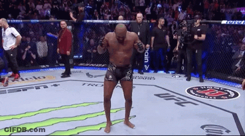 Man In Boxing Ring With UFC GIF