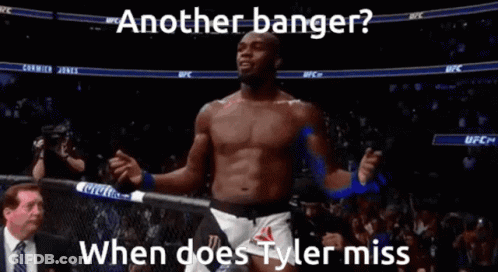 Man In Boxing Ring With Words Another Banger GIF