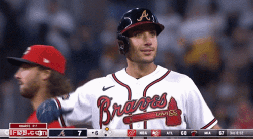 Man In Braves Jersey GIF