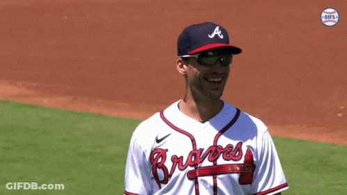 Man In Braves Jersey And Sunglasses GIF