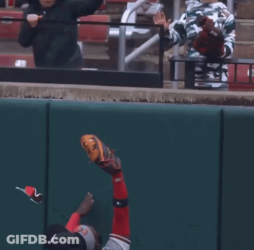 Man In Braves Jersey Holding Ball GIF