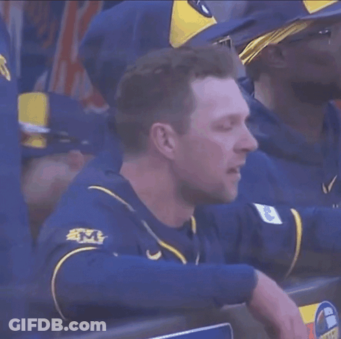 Man In Brewers Jersey Sitting In Dugout GIF