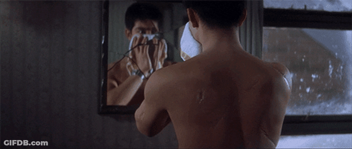 Man In Broken Side Mirror GIF