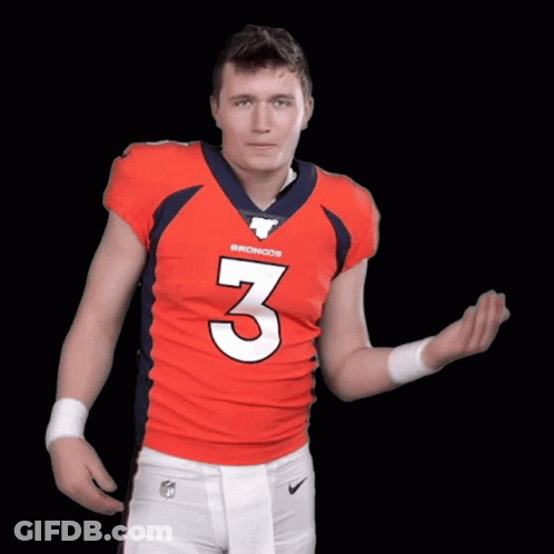Man In Broncos Jersey Number 3 GIF