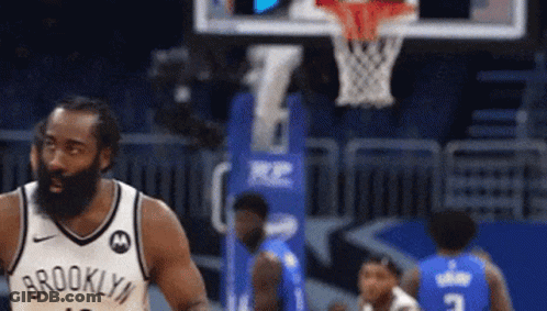 Man In Brooklyn Jersey Playing Basketball GIF
