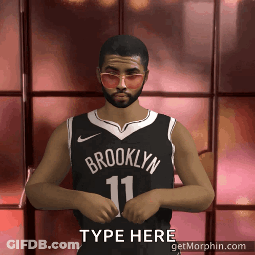 Man In Brooklyn Jersey Standing In Front Of Red Wall GIF