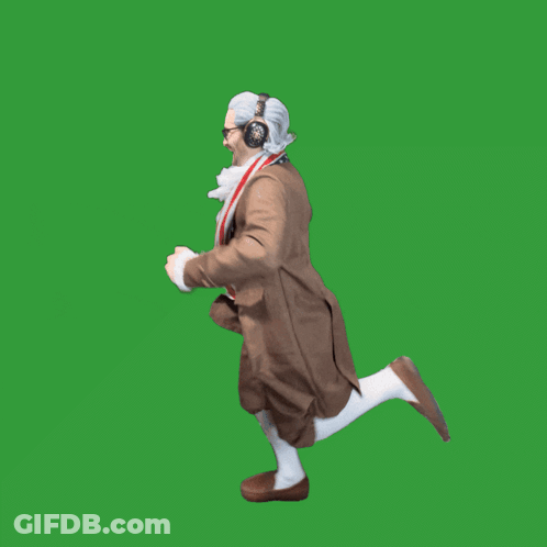 Man In Brown Coat Running GIF