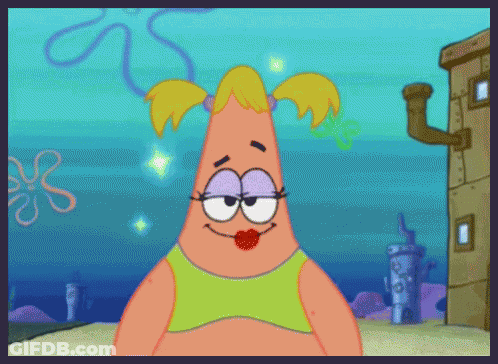 Man In Brown Dress Saying My Name Is Patricia GIF