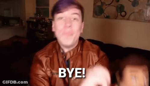 Man In Brown Jacket Saying Bye GIF