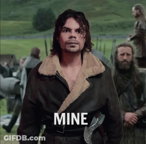 Man In Brown Jacket Saying Mine GIF