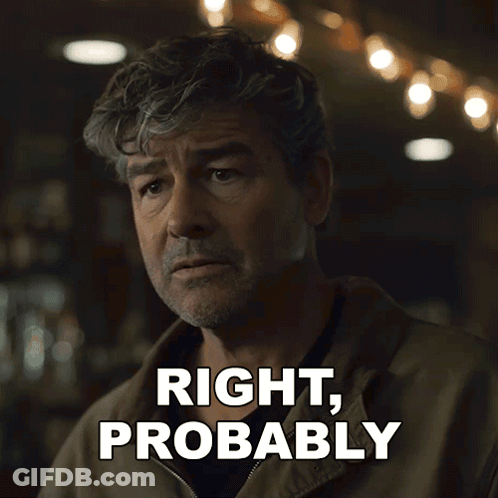 Man In Brown Jacket Saying Right GIF