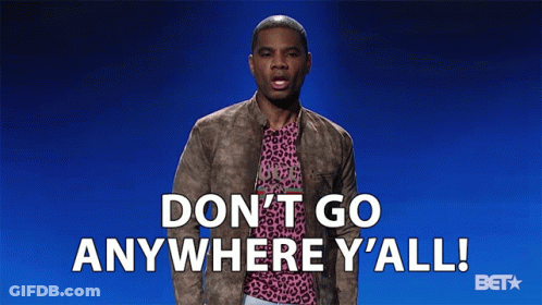 Man In Brown Jacket Says Don't Go Anywhere Yall GIF