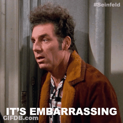 Man In Brown Jacket Says Embarrassing GIF