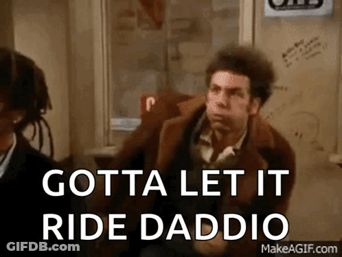 Man In Brown Jacket With Gotta Let It Ride Daddio GIF