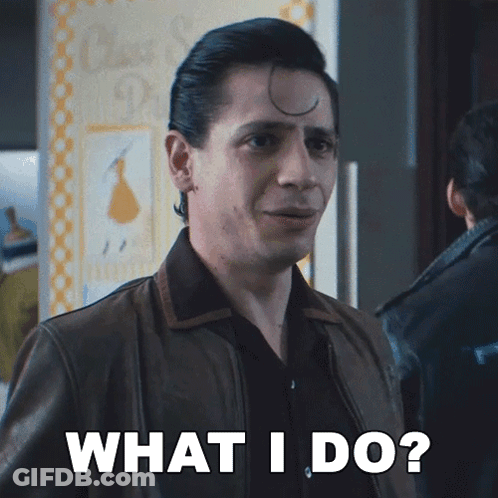 Man In Brown Leather Jacket Saying What I Do GIF