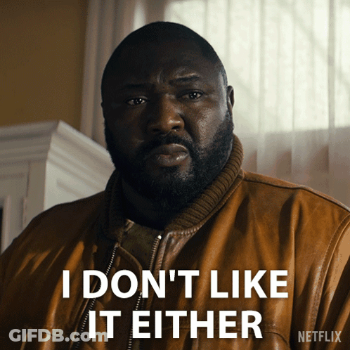 Man In Brown Leather Jacket Says I Don't Like It Either GIF