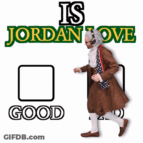 Man In Brown Suit Writing Jordan Love On Whiteboard GIF