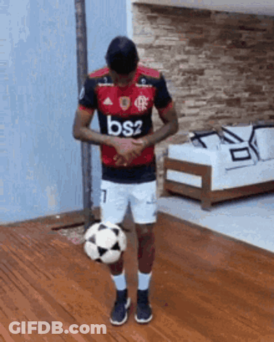 Man In Bs2 Jersey Kicking Soccer Ball GIF