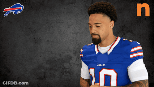 Man In Buffalo Bills Jersey GIF