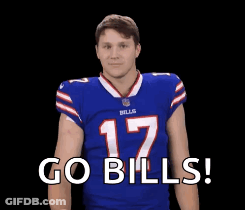 Man In Buffalo Bills Jersey Giving Thumbs Up GIF