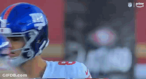 Man In Buffalo Bills Jersey Holding Frisbee GIF
