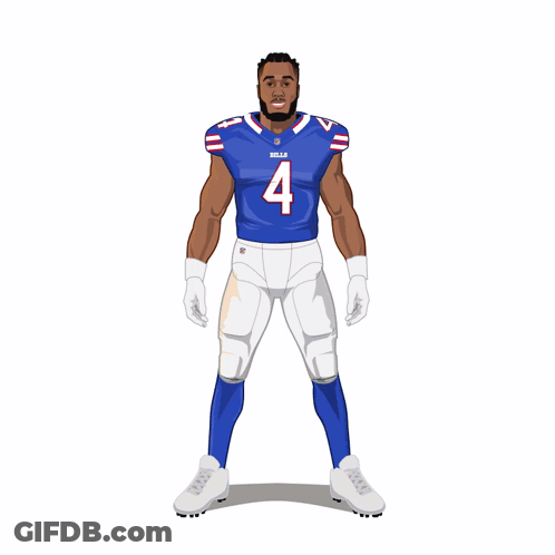 Man In Buffalo Bills Uniform GIF