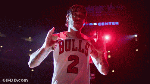 Man In Bulls Jersey Number 2 GIF