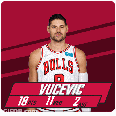Man In Bulls Jersey Number 8 GIF