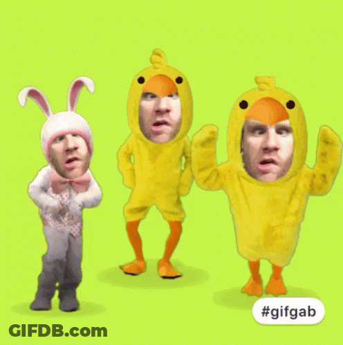 Man In Bunny Costume Dancing GIF