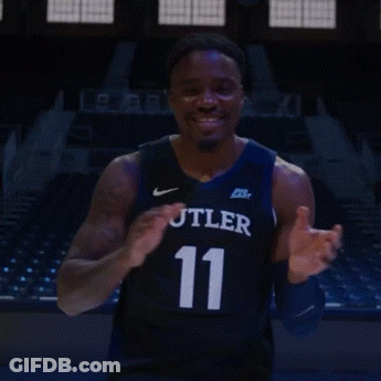 Man In Butler Jersey Standing On Court GIF