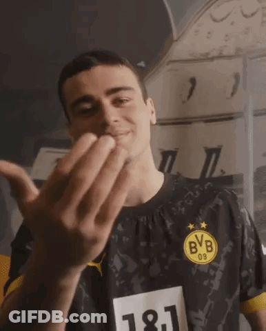Man In BVB Jersey Making Gesture GIF