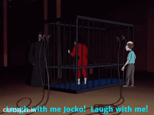 Man In Cage Laugh With Me Jocko GIF