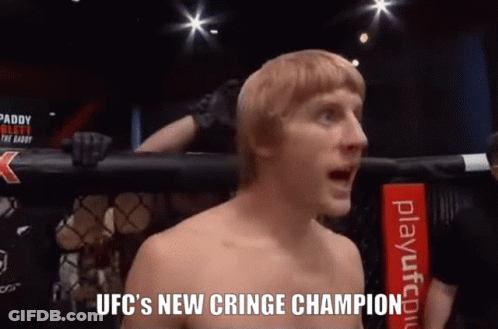Man In Cage UFC's New Cringe Champion GIF